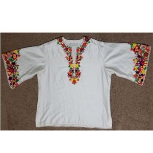 PAYAL JAIN Anthropologie embroidered Floral Tunic